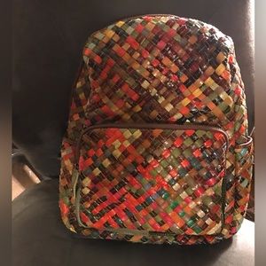 Italian backpack. Never used, bought in Italy. Sturdy zipper, woven leather.